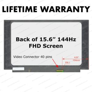 Pantalla 15,6 SLIM 40 PIN FHD SIN BORDES, 144Hz