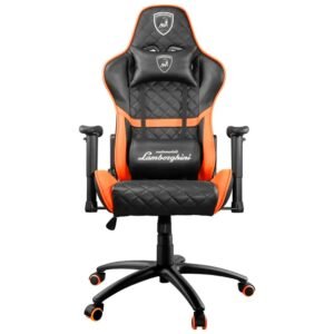 SILLA GAMER LAMBORGHINI VENENO NOCTIS LB-GC NERO PRETO/LARANJA LB-GC VENENO NOCTIS